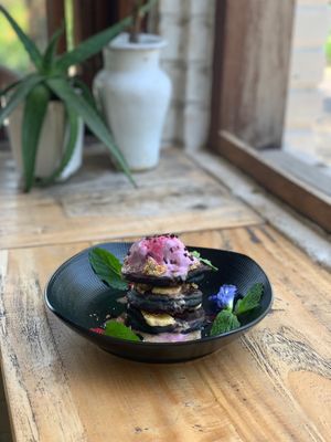pancakes - gf, vegan at Two Trees Eatery in Tibubeneng