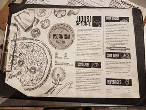 vegan menu at Slice Pizza & Pasta - Veganism Pizzeria in South Brisbane