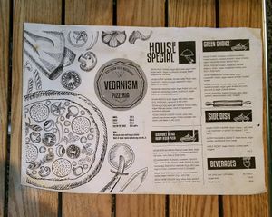 vegan pizza menu at Slice Pizza & Pasta - Veganism Pizzeria in South Brisbane