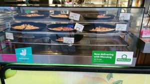 didplay case at Slice Pizza & Pasta - Veganism Pizzeria in South Brisbane