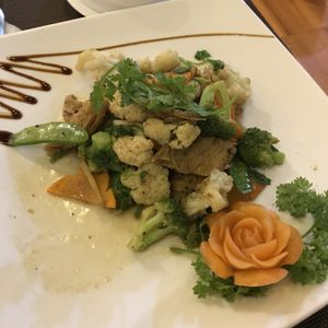 Veggies and “beef” at Luly Am Thuc Chay in Ho Chi Minh City