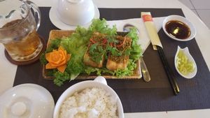 Lemon grass tofu. at Luly Am Thuc Chay in Ho Chi Minh City