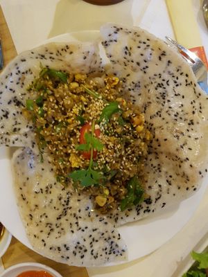 Mushroom tofu at Luly Am Thuc Chay in Ho Chi Minh City