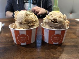 Biscoff ice cream  at Loop & Scoop in Glasgow