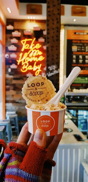Biscoff Icecream! at Loop & Scoop in Glasgow