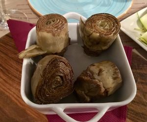 Artichokes Florentine-Style at Mattacena in Florence