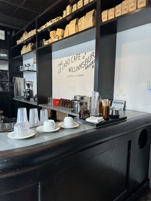 Cute interior  at The Le Labo Cafe in Brooklyn