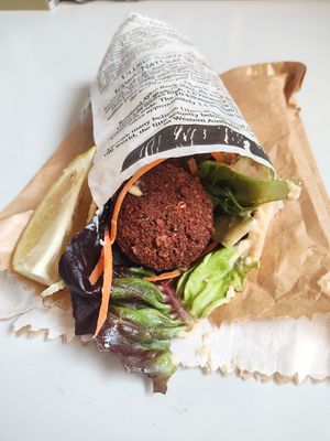 Falafel wrap at Cafe Chickpea in Horsham