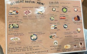 Vegetarian/vegan menu (single order items)  at Chao Chao Gyoza Shijo-Kawaramachi in Kyoto