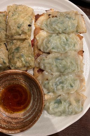 Vegan gyoza set  at Chao Chao Gyoza Shijo-Kawaramachi in Kyoto