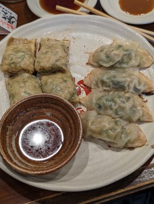 Yuba gyoza and tofu vegetable gyoza at Chao Chao Gyoza Shijo-Kawaramachi in Kyoto