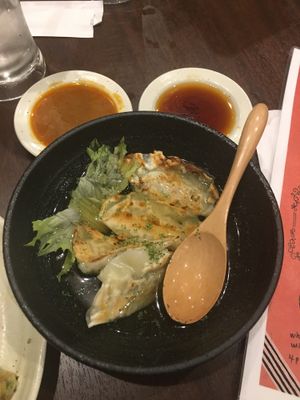 Mushroom risotto in broth at Chao Chao Gyoza Shijo-Kawaramachi in Kyoto