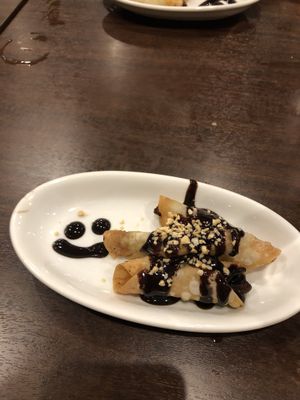 Vegan banana choc gyoza  at Chao Chao Gyoza Shijo-Kawaramachi in Kyoto