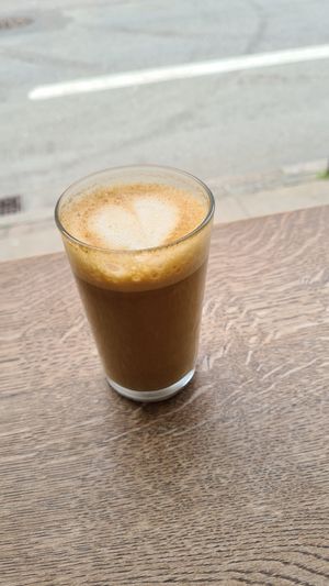 Latte with Oatmilk at Bowl Market in Copenhagen