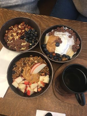 three bowls at Bowl Market in Copenhagen