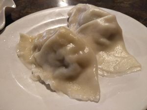 Steamed dumplings at Ecran Noodles in Kampot
