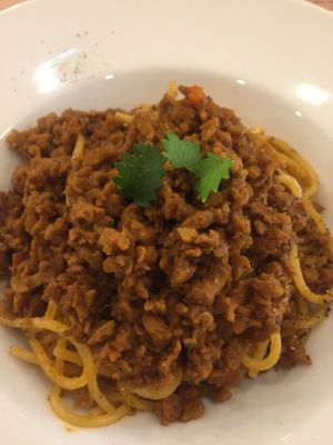 Soy bolognese .... YUM!! at Cafe Nature in Kurashiki