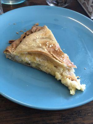 Cheesy tart at Greek Vegan Bakery in Revesby