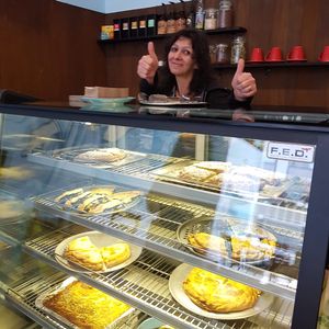 Awesome owner! at Greek Vegan Bakery in Revesby