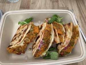 Indian parathas at BBVegan in Chichester