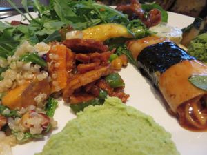 Seunghye´s vegan dinner plate at Spirit in Rotterdam