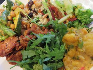 Diana´s vegan dinner plate at Spirit in Rotterdam