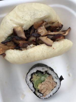 bao bun and sushi at Spirit in Rotterdam