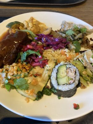 Verschillende Vegan gerechten en allemaal zo smaakvol!  at Spirit in Rotterdam