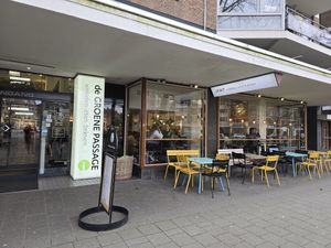 Front and outdoor seating at Spirit in Rotterdam