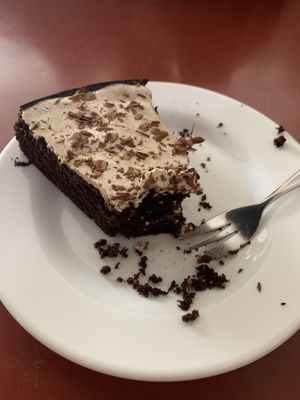 Vegan Chocolate Cake (SO NICE) at Bonzai Cafe in Greymouth