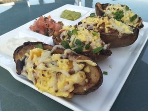 Potato skins at Hemingway's By The Bay in Outlying Islands