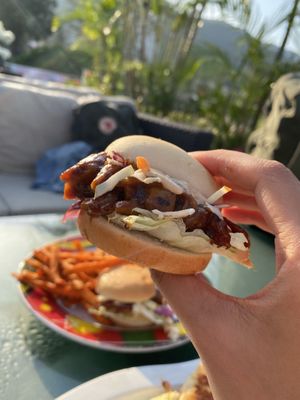 Jackfruit slider at Hemingway's By The Bay in Outlying Islands