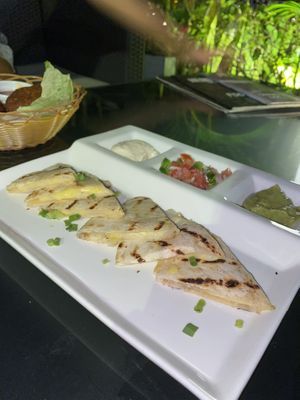 Cheese quesadilla  at Hemingway's By The Bay in Outlying Islands