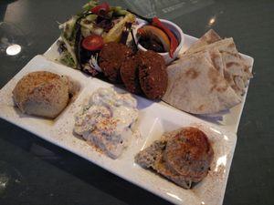 Mezze plate at Hemingway's By The Bay in Outlying Islands