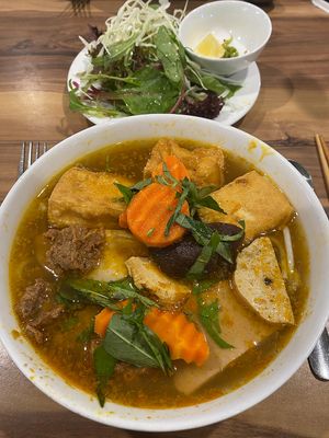 The spicy noodle soup at Hoa Nghiem Vegie Hut in Springvale