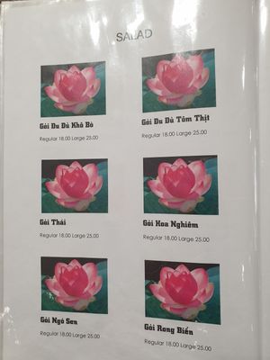 Menu Nov 2024 at Hoa Nghiem Vegie Hut in Springvale