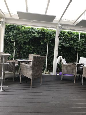 Super cozy terrace  at Saveur Cafe in Szekesfehervar