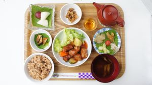 酢豚風セットSubuta set at Veggie House in Chiba