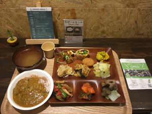 No meat no fish!! All veggie  at Veggie House in Chiba