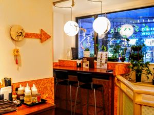 Bar table 2nd floor at Veggie House in Chiba