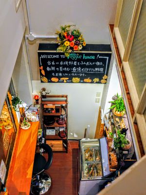 Bar table 1F at Veggie House in Chiba