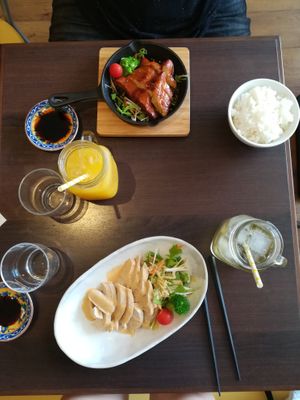 Soy chicken at Veggie House in Chiba