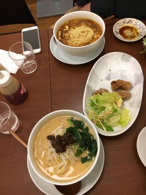 Vegan ramen and karaage  at Veggie House in Chiba