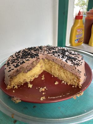 Cake of the day are sometimes vegan  at Ira's Kitchen & Tea Room in Rishikesh