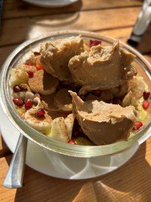 The Ayurvedic oatmeal is amazing   at Ira's Kitchen & Tea Room in Rishikesh