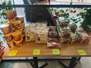 Selling various vegetarian products at dining area at D'life 蔬食 - Toa Payoh  in Central Singapore