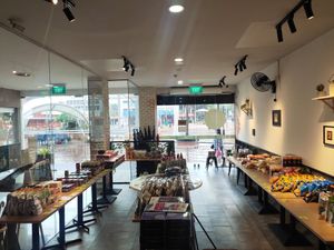 Dining area changes to display area as dining in is not allowed during heightened alert phase 2 at D'life 蔬食 - Toa Payoh  in Central Singapore