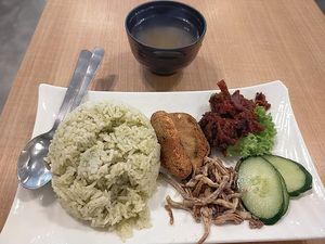 Nasi lemak - fresh & hot $6  Oct 2024 at D'life 蔬食 - Toa Payoh  in Central Singapore