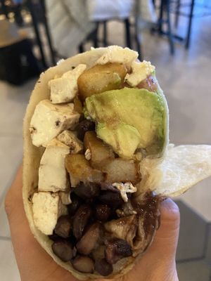 breakfast burrito made vegan  at LAX - Golden Road Brewing - T6 in Los Angeles