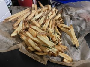 French fries with rosemary  at Clover Food Lab - Central in Cambridge